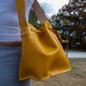 Tuscan Yellow Drawstring Purse